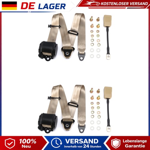 Dreipunktgurt beige - 2x,